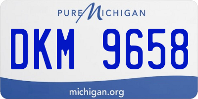 MI license plate DKM9658
