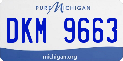 MI license plate DKM9663