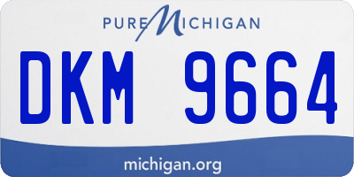MI license plate DKM9664