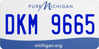 MI license plate DKM9665