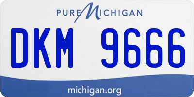 MI license plate DKM9666