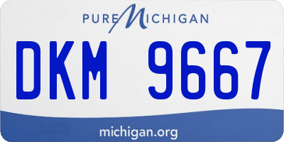 MI license plate DKM9667