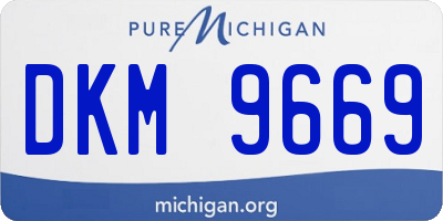 MI license plate DKM9669