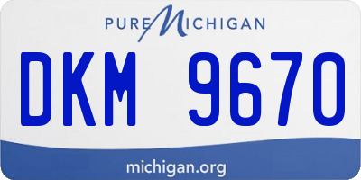 MI license plate DKM9670