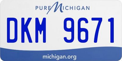 MI license plate DKM9671