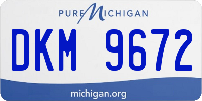 MI license plate DKM9672