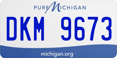 MI license plate DKM9673