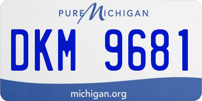 MI license plate DKM9681