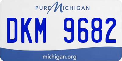 MI license plate DKM9682