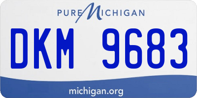 MI license plate DKM9683