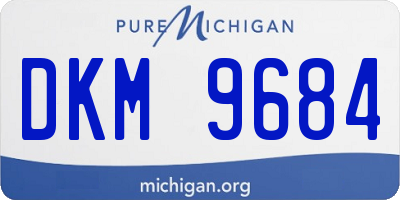 MI license plate DKM9684