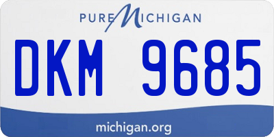 MI license plate DKM9685