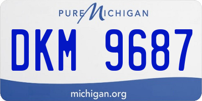 MI license plate DKM9687
