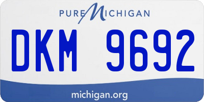 MI license plate DKM9692
