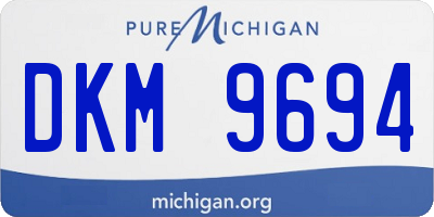 MI license plate DKM9694
