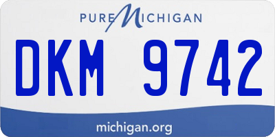 MI license plate DKM9742