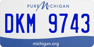 MI license plate DKM9743