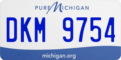 MI license plate DKM9754