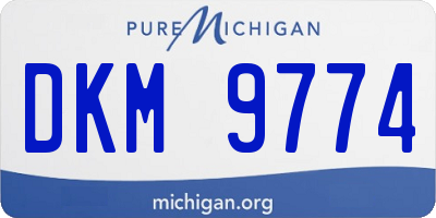 MI license plate DKM9774