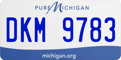 MI license plate DKM9783