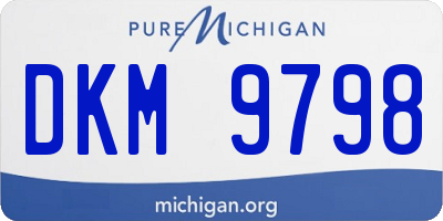 MI license plate DKM9798