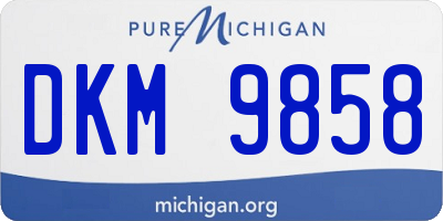 MI license plate DKM9858