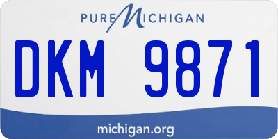 MI license plate DKM9871