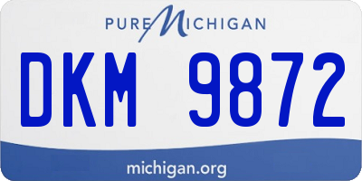 MI license plate DKM9872