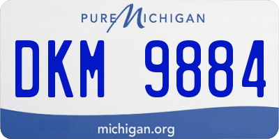 MI license plate DKM9884