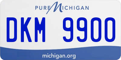 MI license plate DKM9900