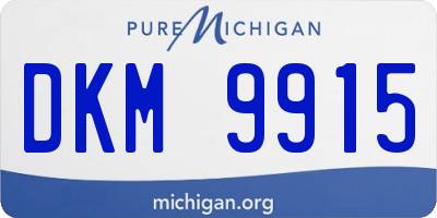 MI license plate DKM9915