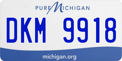 MI license plate DKM9918