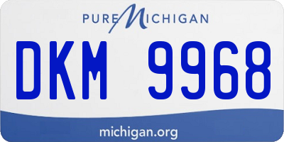 MI license plate DKM9968