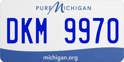 MI license plate DKM9970