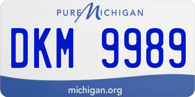 MI license plate DKM9989