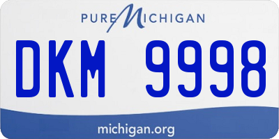 MI license plate DKM9998