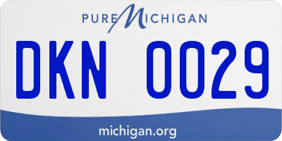 MI license plate DKN0029