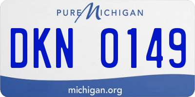 MI license plate DKN0149