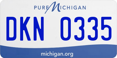 MI license plate DKN0335