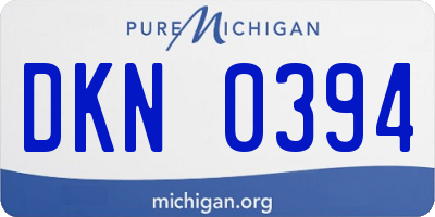 MI license plate DKN0394