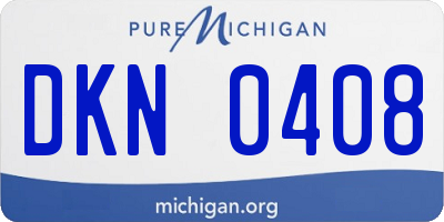 MI license plate DKN0408