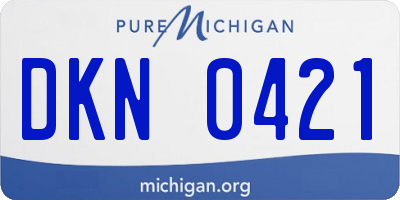 MI license plate DKN0421