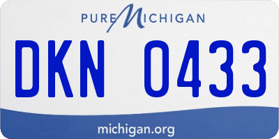 MI license plate DKN0433