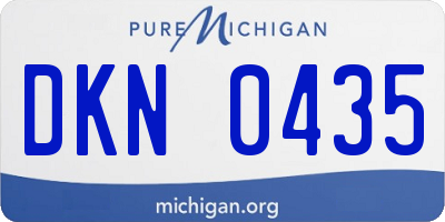 MI license plate DKN0435