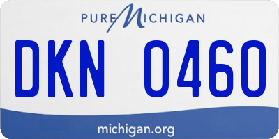 MI license plate DKN0460