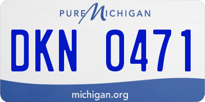 MI license plate DKN0471
