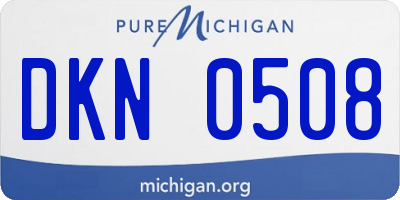 MI license plate DKN0508