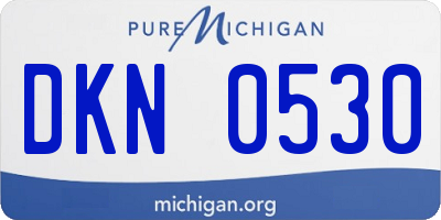 MI license plate DKN0530