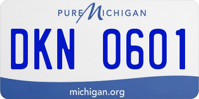 MI license plate DKN0601
