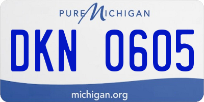MI license plate DKN0605